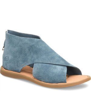 Born Iwa Sandal Blue Suede - Size 8